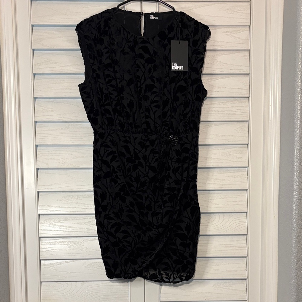The Kooples Black Textured Mini Dress